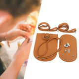 Maxbell PU Leather Bag Bottom Sewing Reformation Shoulder Strap for Purse Making Brown