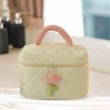 Maxbell Fashion Cosmetic Bag Pouch Organizer Zipper Corduroy Toiletry Bag beige