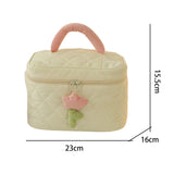 Maxbell Fashion Cosmetic Bag Pouch Organizer Zipper Corduroy Toiletry Bag beige