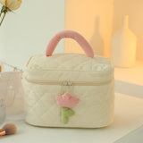 Maxbell Fashion Cosmetic Bag Pouch Organizer Zipper Corduroy Toiletry Bag beige