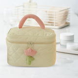 Maxbell Fashion Cosmetic Bag Pouch Organizer Zipper Corduroy Toiletry Bag beige