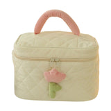 Maxbell Fashion Cosmetic Bag Pouch Organizer Zipper Corduroy Toiletry Bag beige