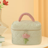 Maxbell Fashion Cosmetic Bag Pouch Organizer Zipper Corduroy Toiletry Bag beige