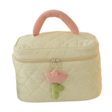 Maxbell Fashion Cosmetic Bag Pouch Organizer Zipper Corduroy Toiletry Bag beige