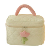 Maxbell Fashion Cosmetic Bag Pouch Organizer Zipper Corduroy Toiletry Bag beige