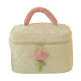 Maxbell Fashion Cosmetic Bag Pouch Organizer Zipper Corduroy Toiletry Bag beige