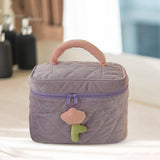 Maxbell Fashion Cosmetic Bag Pouch Organizer Zipper Corduroy Toiletry Bag violet