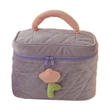 Maxbell Fashion Cosmetic Bag Pouch Organizer Zipper Corduroy Toiletry Bag violet