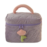 Maxbell Fashion Cosmetic Bag Pouch Organizer Zipper Corduroy Toiletry Bag violet