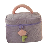 Maxbell Fashion Cosmetic Bag Pouch Organizer Zipper Corduroy Toiletry Bag violet