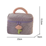 Maxbell Fashion Cosmetic Bag Pouch Organizer Zipper Corduroy Toiletry Bag violet