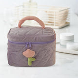 Maxbell Fashion Cosmetic Bag Pouch Organizer Zipper Corduroy Toiletry Bag violet