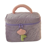 Maxbell Fashion Cosmetic Bag Pouch Organizer Zipper Corduroy Toiletry Bag violet