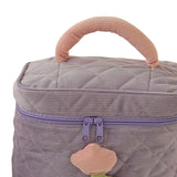 Maxbell Fashion Cosmetic Bag Pouch Organizer Zipper Corduroy Toiletry Bag violet