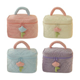 Maxbell Fashion Cosmetic Bag Pouch Organizer Zipper Corduroy Toiletry Bag pink