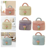 Maxbell Fashion Cosmetic Bag Pouch Organizer Zipper Corduroy Toiletry Bag pink
