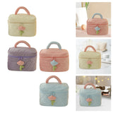 Maxbell Fashion Cosmetic Bag Pouch Organizer Zipper Corduroy Toiletry Bag pink