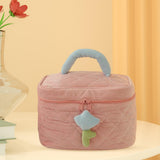 Maxbell Fashion Cosmetic Bag Pouch Organizer Zipper Corduroy Toiletry Bag pink
