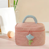Maxbell Fashion Cosmetic Bag Pouch Organizer Zipper Corduroy Toiletry Bag pink