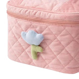 Maxbell Fashion Cosmetic Bag Pouch Organizer Zipper Corduroy Toiletry Bag pink