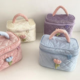 Maxbell Fashion Cosmetic Bag Pouch Organizer Zipper Corduroy Toiletry Bag pink