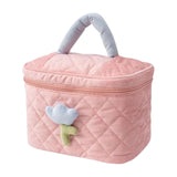 Maxbell Fashion Cosmetic Bag Pouch Organizer Zipper Corduroy Toiletry Bag pink