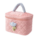 Maxbell Fashion Cosmetic Bag Pouch Organizer Zipper Corduroy Toiletry Bag pink