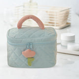 Maxbell Fashion Cosmetic Bag Pouch Organizer Zipper Corduroy Toiletry Bag blue