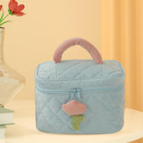 Maxbell Fashion Cosmetic Bag Pouch Organizer Zipper Corduroy Toiletry Bag blue