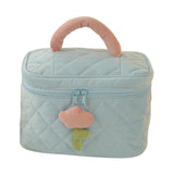 Maxbell Fashion Cosmetic Bag Pouch Organizer Zipper Corduroy Toiletry Bag blue