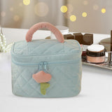 Maxbell Fashion Cosmetic Bag Pouch Organizer Zipper Corduroy Toiletry Bag blue