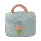 Maxbell Fashion Cosmetic Bag Pouch Organizer Zipper Corduroy Toiletry Bag blue