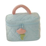 Maxbell Fashion Cosmetic Bag Pouch Organizer Zipper Corduroy Toiletry Bag blue