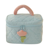 Maxbell Fashion Cosmetic Bag Pouch Organizer Zipper Corduroy Toiletry Bag blue