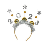 Maxbell 2023 New Year Headbands Tiara Headdress for Costume New Years Eve Cosplay
