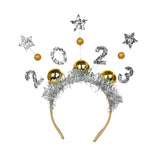 Maxbell 2023 New Year Headbands Tiara Headdress for Costume New Years Eve Cosplay