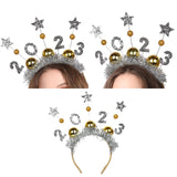 Maxbell 2023 New Year Headbands Tiara Headdress for Costume New Years Eve Cosplay