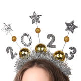 Maxbell 2023 New Year Headbands Tiara Headdress for Costume New Years Eve Cosplay