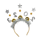 Maxbell 2023 New Year Headbands Tiara Headdress for Costume New Years Eve Cosplay