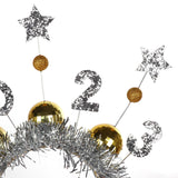 Maxbell 2023 New Year Headbands Tiara Headdress for Costume New Years Eve Cosplay