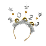 Maxbell 2023 New Year Headbands Tiara Headdress for Costume New Years Eve Cosplay