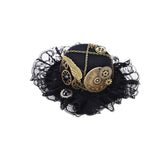 Maxbell Steampunk Top Hat Hair Clip Black Head Wear for Men Cosplay Masquerade