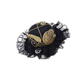 Maxbell Steampunk Top Hat Hair Clip Black Head Wear for Men Cosplay Masquerade