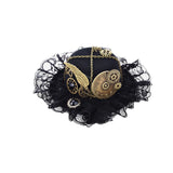 Maxbell Steampunk Top Hat Hair Clip Black Head Wear for Men Cosplay Masquerade