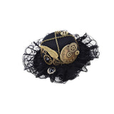 Maxbell Steampunk Top Hat Hair Clip Black Head Wear for Men Cosplay Masquerade