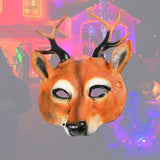 Maxbell Deer Head Cosplay Mask Animal Half Mask for Party Holidays