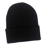 Maxbell Knitted Hat Beanie Warm Hat Adults Cold Weather Hat for Camping Cycling Black