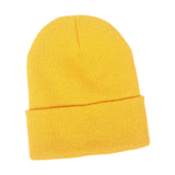 Maxbell Knitted Hat Beanie Warm Hat Adults Cold Weather Hat for Camping Cycling Yellow