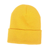 Maxbell Knitted Hat Beanie Warm Hat Adults Cold Weather Hat for Camping Cycling Yellow