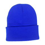 Maxbell Knitted Hat Beanie Warm Hat Adults Cold Weather Hat for Camping Cycling Blue